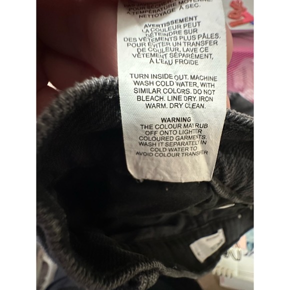 Garage Denim black distressed buttoned fringe shorts size 27 - Picture 5 of 10